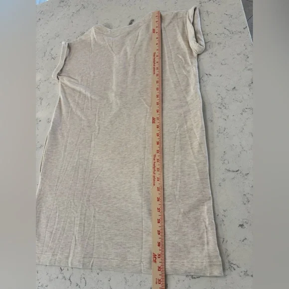 Lou & Grey Signaturesoft Split Neck Pocket Dress Women’s Sz M in Lt Oak Heather - Picture 11 of 12